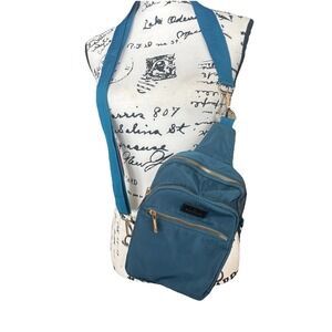 Kedzie Roundtrip Convertible Sling or Crossbody Purse Teal Blue